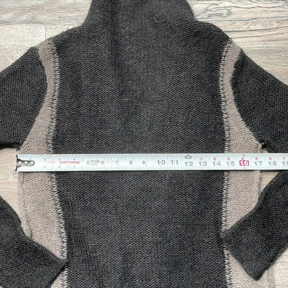 360 Sweater Merino Wool Blend Grey Open Front High Low Cardigan Sweater, size XS - Picture 8 of 8